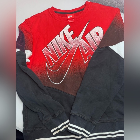 Nike Other - Vintage Red Tag Nike AIR "Swoosh" (M) Sweatshirt RED BLACK WHITE